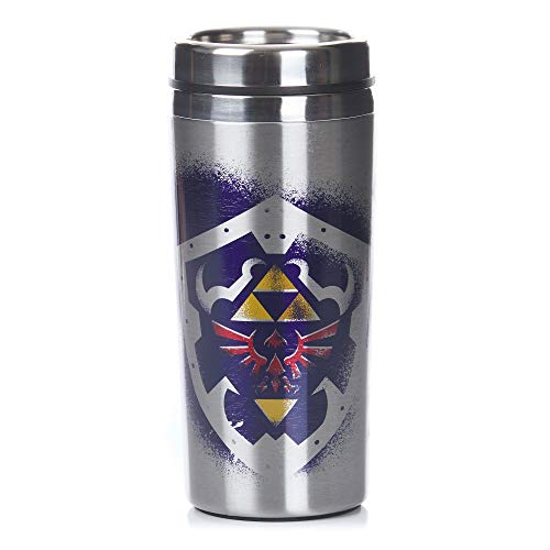 Vaso Metálico Zelda - Vaso de Viaje Doble Pared Oficial, Regalo para Gamers, 450ml
