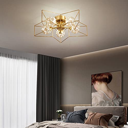 Lampe de plafond pentagramme pour une chambre tendance style Net Rouge - 5