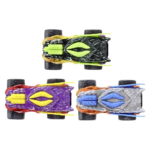 Dickie Toys - Metal Monster Dragon Auto (15 cm) - Drachen-Monstertruck ab 3 Jahre, Spielzeugauto f&uuml;r Kinder mit R&uuml;ckzug, Federung & Gummireifen (3-Fach Sortiert, zuf&auml;llige Auswahl)