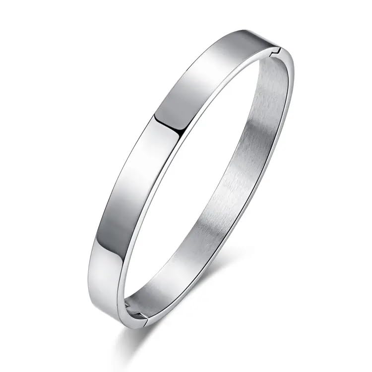 MEENAZ Bracelet for Men Stylish Boys brother boyfriend gents/Fashion Silver Kada for men platinum/Silver Bracelets for Men Metal/Stainless Steel Kada Kadas Bracelet valentine Gift open kada 349 (B0CHQLPQC9) Amazon Price History, Amazon Price Tracker