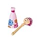 VIGAR Dolls Acrylonitrile Butadiene Styrene (ABS) Washing-Up Brush - Pink Design - 7.5 x 7.5 x 24 cm