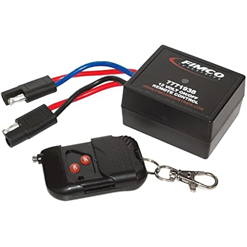 Fimco 7771938 12 Volt On/Off Wireless Remote Control 250 Feet Range Quick Connect to Fimco 5275086, 5275087 or all 12 Volt Sprayer Pumps up to 20 Amps, Convenient Keychain Clip and Collapsable Antenna Cover