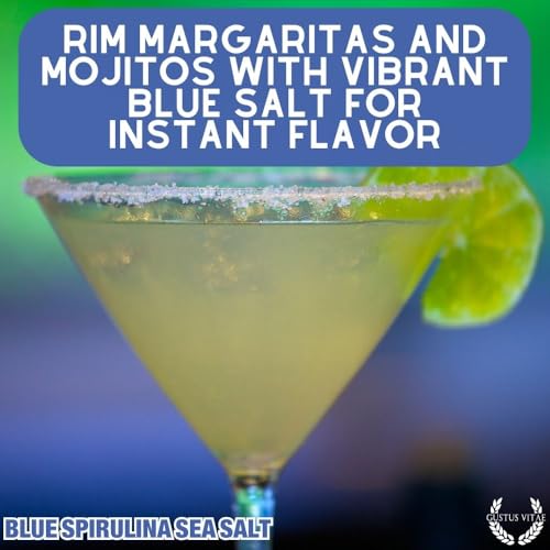 Blue Spirulina Superfood Sea Salt | All Natural | Ultra Premium Gourmet Salt | Artisanal Finishing Seasoning | Small Batch | Non GMO | Hand Packed | Super Food | GLP-1 Friendly | Sustainably Sourced |