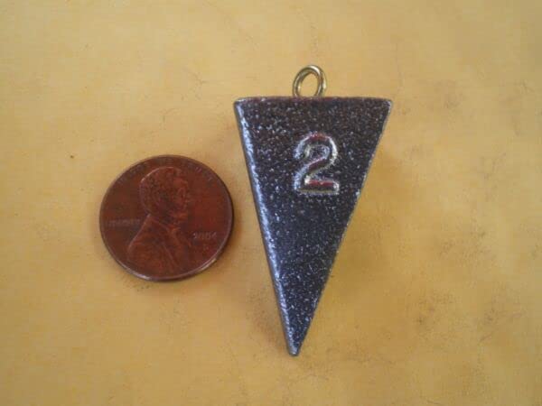 Fishing Tackle Lure 50 PCS. Pyramid Fishing Sinker, 2 OZ.