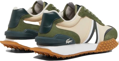Lacoste Mens L-Spin Deluxe Sneaker, KHK/Off WHT, 9.52