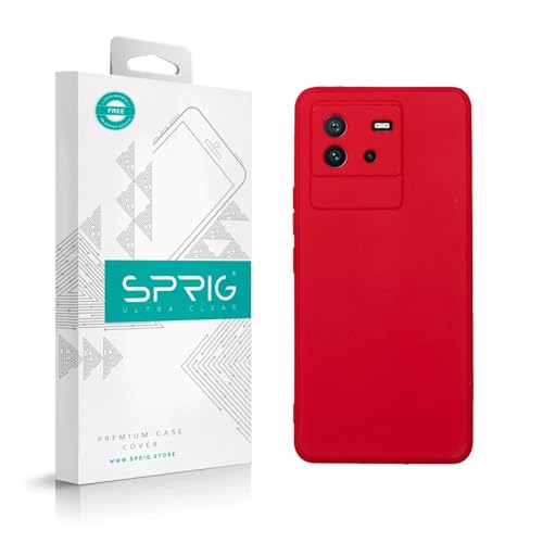 Image of SPRIG Compatible with IQOO Neo 6 5G Premium FlexTone (TPU) Premium Back Cover Drop Tested Shock Proof Mobile Case for Men, Women, Boys and Girls with Camera Protection (Red)