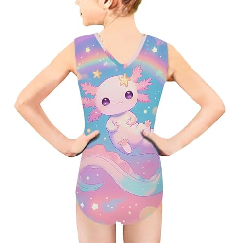 Image of Girls Bathing Suit Size 3-14 Swimsuits for Girls One-Piece Swimwear Summer V-Neck Sleeveless