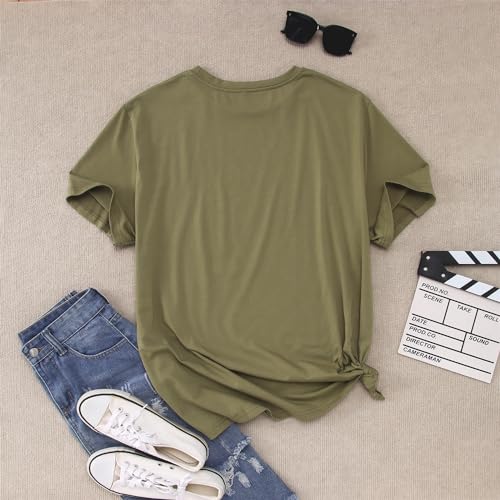 Image of KEKEMI Daddy and Me Shirt Daddy's Girl T-Shirt Dad's Little Man Shirt Dad's Dude Tee Tops Father's Day Family Matching Outfit (Dad-Green, 2XL)