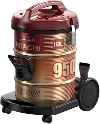 HITACHI Pail Can Vacuum Cleaner 2100 Watt In Black x Gold With Cloth Filter CV-950F