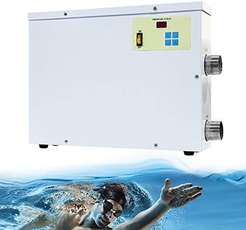 Aedlcal Automatic Electric Pool Water Heater, 220V 11 KW Adjustable Circulation Heating Swimming Pool Thermostat Automatic Temperature Controller Heat Pump Widely Used in Swimming Pool, SPA, Bathtub
