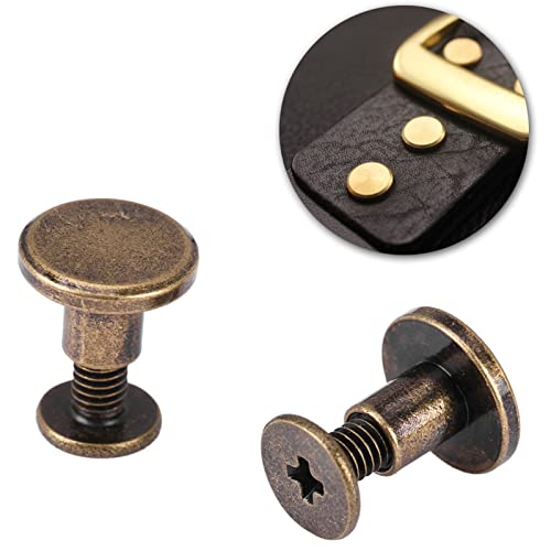 20pcs cuoio artigianato rivetti, viti a testa
