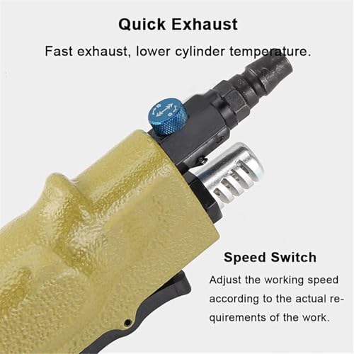 Pneumatische Gewindeschneidmaschine mit selbstsicherndem Spannfutter, Geschwindigkeit einstellbar, für Metallbearbeitung auf Kupfer, Eisen, Aluminium, Stahl