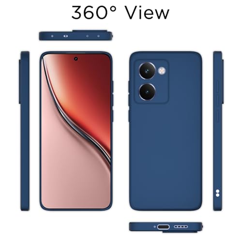 Image of Outlouders Back Cover for Realme P3 Ultra 5G | Camera Protection | Durable Soft Matte Silicone Bumper Case (Blue)