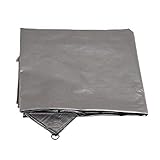 Silberfarbene Abdeckplane 231x356cm f&uuml;r Ihr Camping, Zuhause oder f&uuml;r jemanden Notfall. &ograve;ig XHD Poly Tarp 8x12 PTS-06812-A