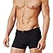 Mens Swim Briefs Swimming Trunks with Zipper Pocket Swimwear Beach Shorts Boxer (Medium, Full Black)