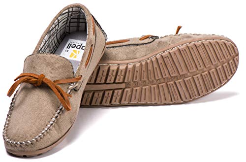 Sapato Mocassim Infantil Menino Confortável Couro Cor Areia (36)