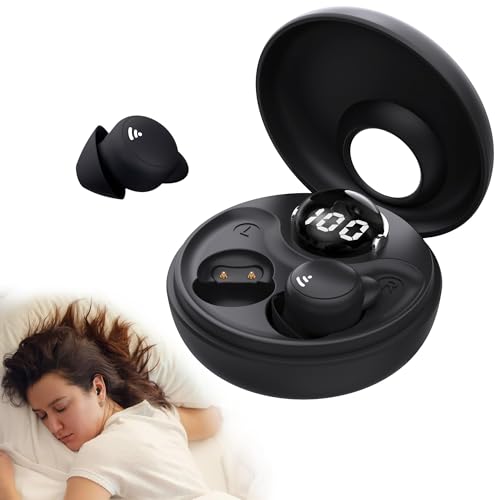 sunvito Sleep Earbuds for Side Sleepers, Mini Casque sans Fil Bluetooth 5.3, Ecouteur Invisibles avec Affichage de Puissance, Casque Sommeil pour l'exercice,...