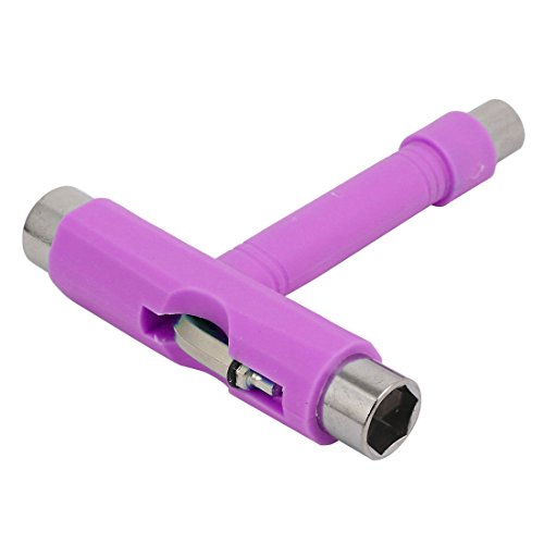 Aexit Hex Socket Hand Operated Tools Skateboard Roller Spanner T Wrench Hand Tool Purple Model:92as262qo747