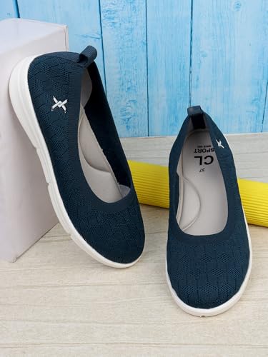 Image of Carlton London Women's Textured Knit Comfort Ballet Flats