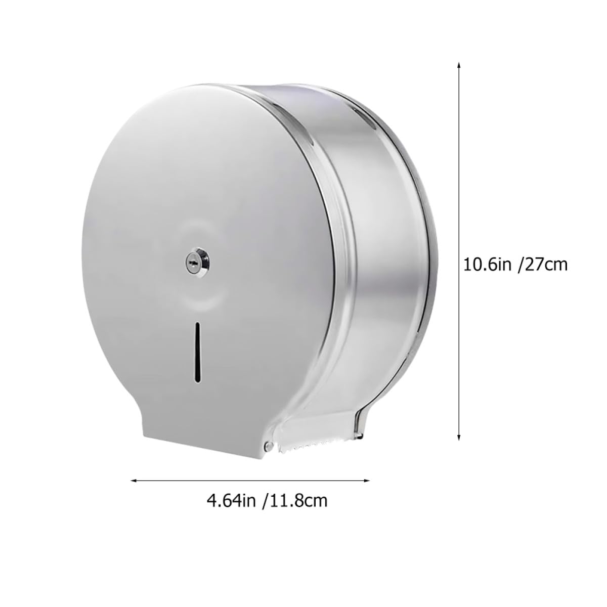 Porta Rotolo Carta da Muro Rotondo in Acciaio Inox 1 Pezzo | Argento, Stile Moderno, per Bagno e Toilette, Installazione Semplice, Design Unico