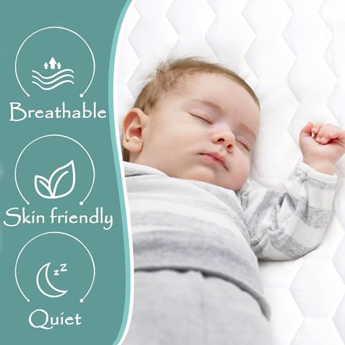 Image of Softhour Waterproof Mattress Protector, 3D Air Fabric Bed Cover with Deep Pocket(Rayon Cotton Padding White - 2pack, Twin XL)