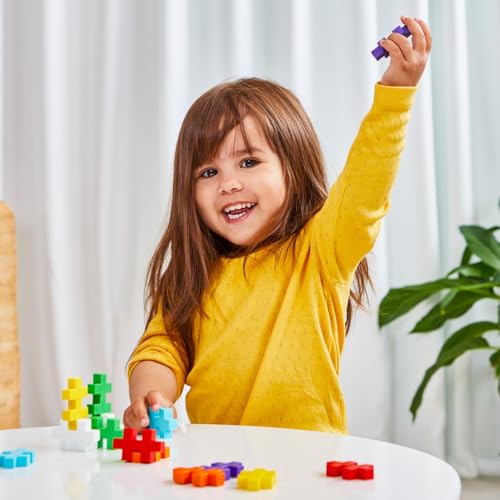 Image of PLUS PLUS Big 15 Piece Rainbow Mix - Large Building Blocks for Toddlers