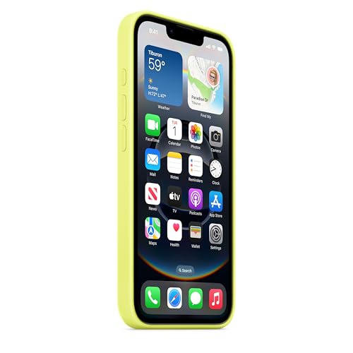Image of Apple iPhone 16e Silicone Case - Neon Yellow 