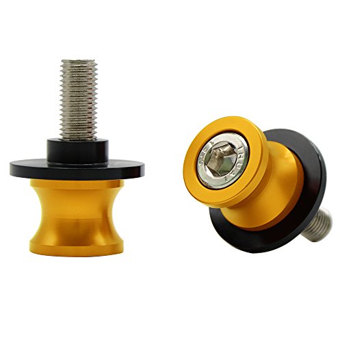 MZ-STORE Universal CNC Aluminium Ständeraufnahme M10 x 1,25 Bobbins Montageständer für Duke RC 125 200 390 ZX6R ZX10R Z750 Z1000 Z1000SX ER6N ER6F Ninja 250 300 (Gold)