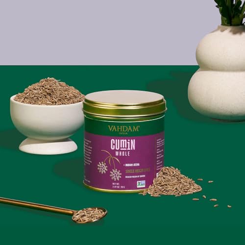 Image of VAHDAM, Cumin Whole (2.47oz /70g) Gluten Free Cumin Seeds (Jeera Seeds Whole) 100% Raw from India, Aromatic Spice | Gluten Free & Non GMO | Nigella Sativa Seeds Whole