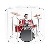 PENNZONI Drum Shield 5.5ft w/Deflectors & Plastic Hinges, Comes w/ 3 Drum Panels, Plastic Hinges & Deflector Connectors, Premium Clear Acrylic Panels