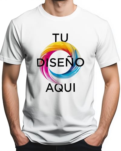Panorama Camiseta Personalizada de Color Blanco - Unisex 100% Algodón - Regalos Personalizados Despedida Soltero - Manga Corta con Texto y Foto