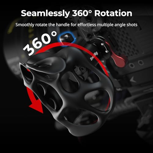 Image of SMALLRIG Seamlessly 360 Rotating Hollow Left-Side Handle with NATO Clamp, Included an NATO Rail, 15kg / 33lb Load, Quick Release for Camera Cages