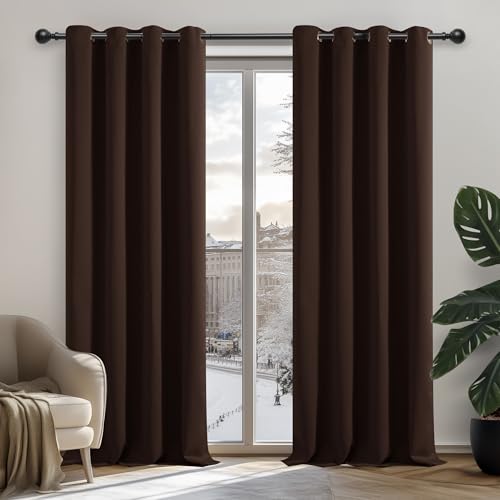 Deconovo Rideau Occultant Thermiques Anti Froid, Double Rideau Isolant Anti-Bruit, Économie...