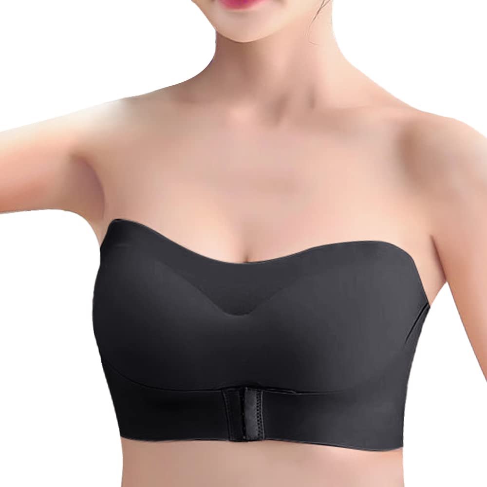 Dress Cici Seamless Strapless Bra with Front Hook Push Up and Removable Shoulder Straps