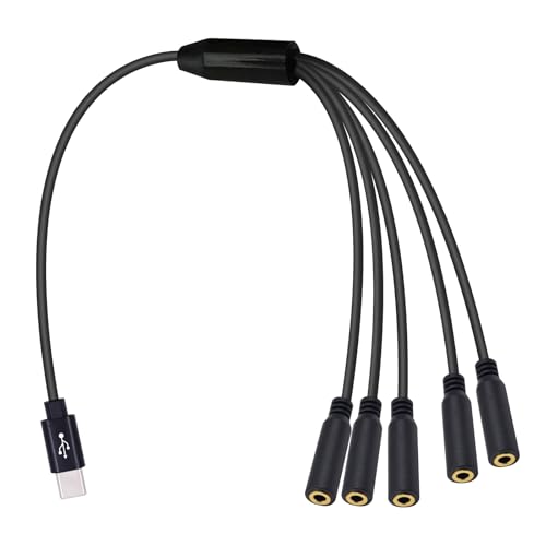 Poyiccot USB C AUX ϊP[uA3.5mm ϊ ^CvcwbhtHzP[uAUSB Type-C to 3.5mm 4 IX -X܌ ^Cvc Cz  A_v^[R[h }CNAwbhtHAGalaxyAMacB