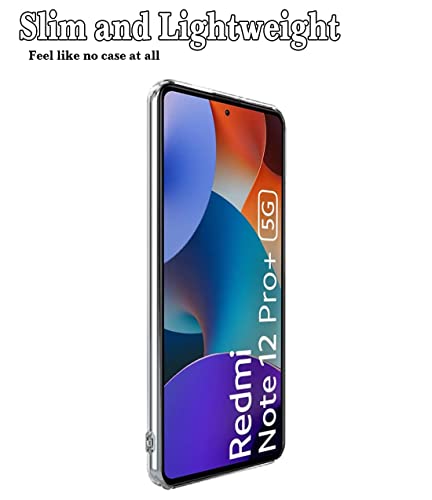 Image of NISHTECH for Redmi Note 12 Pro 5G, Poco X5 Pro 5G Premium Transparent Hybrid Soft Slim Dust Proof Back Case Cover Silicone with Camera Protection