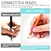 12-Pack Pencil Grippers, Ergonomic Writing Aid,Ergonomic Pen Holder for Righties & Lefties,Colorful Grippers - Inner-Card Style,Exquisite and Compact,Scientific Posture Correction