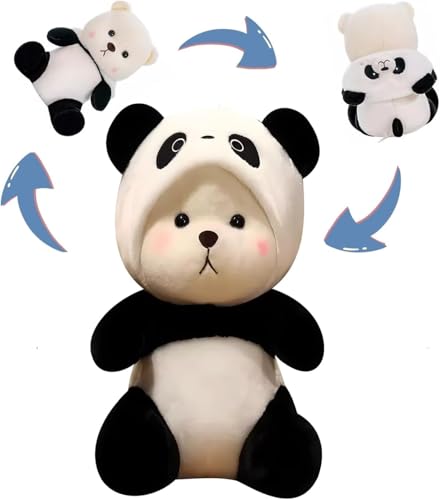 Image of Storescent Stuffed Animal Cute Plush Toy - Hugging Plush Squishy Pillow Toy Gifts (Hooded Hat Panda)