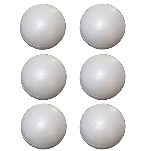 Meuey Lyot 4 inch About 10.2 cm White Styrofoam Ball Foam Balls Craft Ball Foam Balls DIY Art Deco and Home Craft Project 6PCS