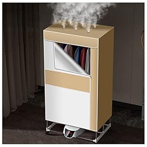 Verwarmde drogers voor het drogen van kleding, intelligente constante temperatuur oververhittingsbeveiliging verwarmd luchter kledingdroger, grote ruimte touchscreen elektrische kleding luchten met hoes voor thuisgebruik, geel