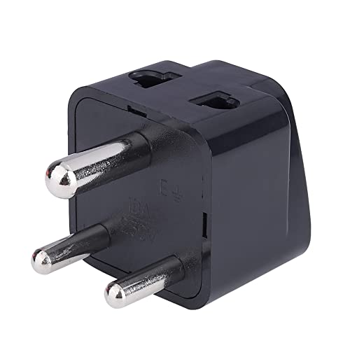 Image of MX Universal Travel Adapter Type D - Pack of 5 2‑in‑1 Conversion Plugs for India, USA, UK, China & World - Black
