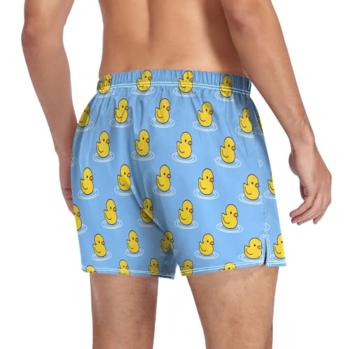 Image of Men's Boxer Shorts Cotton Loose Underwear with Button Fly
