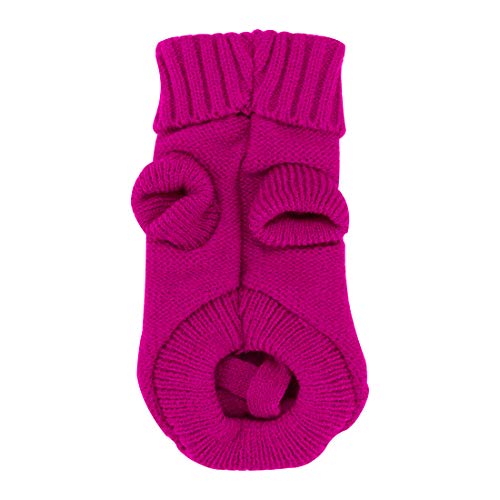 uxcell Pet Dog Knit Sweater Knitwear Coats Soft Warm Dogs Shirt Winter Pet Cat Clothes Puppy Wind Resistant Jacket Custome Clothing Fuchsia, XXS