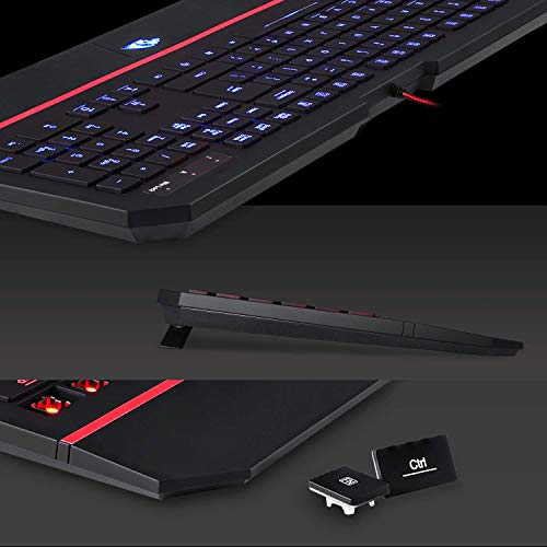 Redragon-K502-RGB-Gaming-Keyboard-RGB-LED-Backlit-Illuminated-104-Key-Silent-Keyboard-with-Wrist-Rest-for-Windows-PC-Games-RGB-Backlit