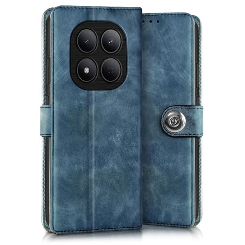 Image of WOW IMAGINE Shock Proof Flip Cover Back Case for Mi Redmi Note 15 5G 2025 | Poco M8 5G (Magnetic Button Flip Case | Wallet Pockets & Stand | Leather Finish | Aquamarine)