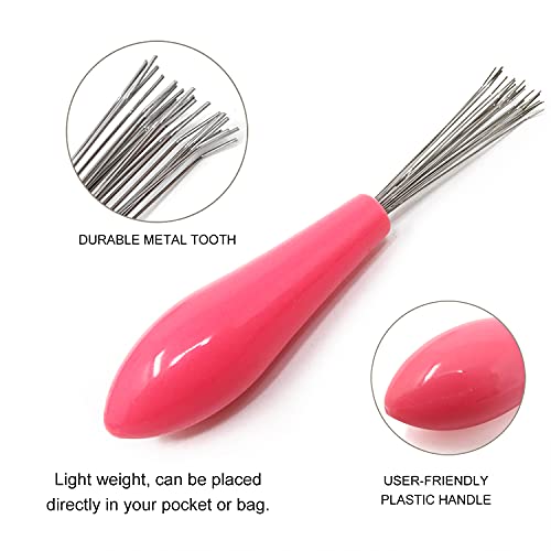 Honbay 4PCS Hair Brush Cleaning Tool Mini Comb Cleaner Brush Small Hair Brush Combs with Plastic Handle for Removing Hair Dust Home Salon Use - Image 5