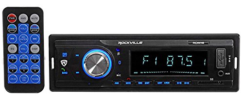Audiosavings Bundle: Rockville RDM18 V2 in-Dash Car Digital Media Bluetooth USB/SD Receiver Bundle with CD Player Mount Multi kit, 70-2001 Wire Harness kit & 40-GM10 Radio Antenna Adaptor (4 Items)