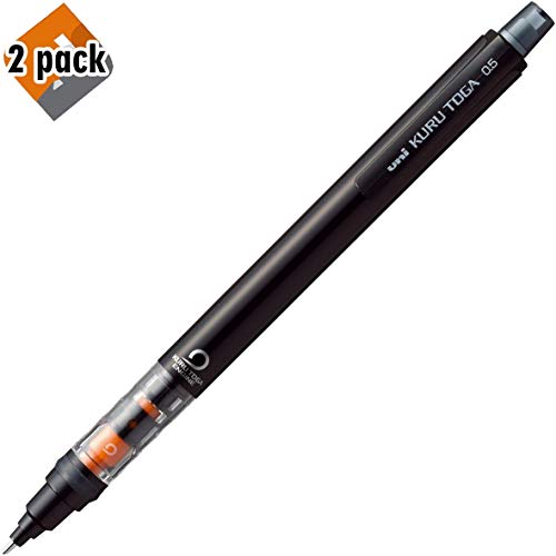 Uni Mechanical Pencil Kurutoga Pipe Slide Model 0.5mm, Black Body (M54521P.24) - Box of 2