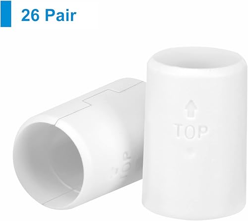 Miniatura 9 de 12 pares de clips de alambre para estantes, clips de bloqueo de estante blancos para estantes de poste de 1 pulgada, fundas de plástico de repuesto