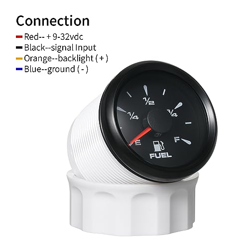 Reloj indicador de combustible universal 52mm para salpicadero de coche y camión 6